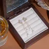 Люстра свисания Chastelier Corean Style Micro Pave Heart Pearl TaSsel длинные серьги для женщин нежные простые новые ювелирные изделия Bijoux