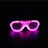 Светодиодные световые очки приятельки жалюзи партия танцевальная деятельность Бар музыкальный фестиваль Cheer реквизиты мигающие очки чистые красные игрушки