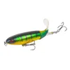 1PCS 품질 Whopper Plopper 100mm / 13.2g 상단 물 포퍼 낚시 유혹 하드 미끼 흔들림 부드러운 꼬리 낚시 태클 PPIGG 571 x2