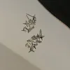 Polaris Transparent Stud Sugar Cube Star Earrings Sweet High Sense Trend Personality Niche Couple Jewelry Accessories