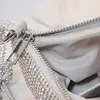 HBP Handle Rhinestones Evening Clutch Bag silver Shiny Crystal Dinner Party Wedding Purses and Handbag Shoulder Bag