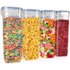 2.5 / 4L大型食品貯蔵容器セット小麦粉の砂糖のベーキング用品のためのBPAの自由なプラスチック気密のキャニスター