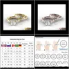 Bagues de bande Livraison directe 2021 Vente Twist Set Européen et belle bague de fiançailles en diamant torsadé Bijoux de mode Zis3B