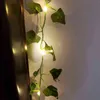 Lampeggiante 2m LED Ivy Vine String Lights 2AA o 3AA Ghirlanda di foglie a led a batteria Natale per luci decorative per matrimoni domestici 211027