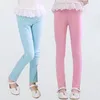 Leggings colegas de verão meninas calças de cintura elestricular crianças crianças jeans candy cor causal para leggings 1566 b3