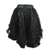 Saias S-6XL Steampunk Gothic Swallow Tail Skirt Mulheres Mini Lace Ruffle Traje Alta Baixa Baixa Baixa Victorian Dance Outfit para meninas mais tamanho