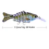 Toppkvalitet 12 Färg 11.2cm 14g Bass Fishing Lure Topwater Fiske Lures Multi Jointed Swimbait LifeLike Hard Bait Trout Abborre 160pcs / Lot