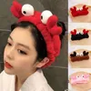 Cute Cartoon Headband Funny Crab Big Eyes Headbands Cozy Soft Elastic Hairband for Women Wash Face Makeup Hair Accessories