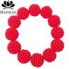 Majalia Classic Trends Nigerian Wedding African Jewelery Set Red Crystal Necklace Bride Jewelry Sets 1ZZ003 H1022