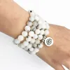 Tennis Lotus Bracelet Or Necklace High Quality Yogo Jewelry 108 Black Link J-ade Stretchy Healing Meditation Ohm