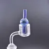 Clou thermique de banger de quartz de seau de double parois dans les deux mâles et femelles de 10mm 14mm 18mm pour le bang de plate-forme de Dab avec le chapeau de carburateur en verre