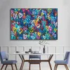 Grupo de graffiti moderno de corações de amor coloridos pôsteres e impressões pinturas em tela imagens de arte de parede para sala de estar decoração de casa cua301h
