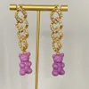 Серьги Candy Bear Ins Tide Brand Brand Design Design Stud Ceellace Европейская и американская мода Wild Jewelry Женские аксессуары