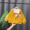 LZH Höstkläder för Boys Coats 2021 Cartoons Barnjacka Långärmade kappor för barnkläder 1-2-3-4-5 år Baby Tops H0909