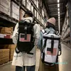 Moda Homens Mulheres Mochila Bolsa de Ombro de Grande Capacidade para Viagem Masculina Esporte Academia Bolsas Cilindricas de Fitness Mochila Hip Hop