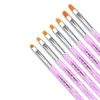 Multiple UV Gel Acrylic Nail Art Brush Tool Set Brushes for Manicure Drawing Pen Builder Flat Liner Nails Design Decoration Painting Pencil