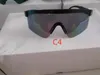 Envío rápido 24 gafas de sol de marca de color gafas planas con montura negra lentes espejadas moda deportiva a prueba de viento sin gafas de sol polarizadas for2547842