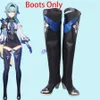 Genshin Impact Cosplay Eula Genshin Eula Stoking Cosplay Costume Chaussures Perruque Halloween Party Outfit Jeu Costume Body Combinaison Y0903
