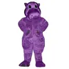 2021 Halloween Purple Hippo Mascot Kostym Anpassning Tecknad Hippopotamus Anime Tema Karaktär Julkarneval Vuxen Födelsedagsfest Fancy Outfit