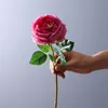 Simulazione Ramo di fiori di peonia rosa idratante per soggiorno, ufficio, decorazione della tavola, bouquet da sposa, fiori di rosa finti