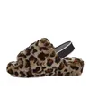 designer Australian Fluff fuzz ouais slide pantoufle neige classique Demi pantoufles scuffette ii Couleur unie femmes fille enfants hiver plat wgg australie fourrure Furry curseurs