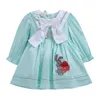 Baby meisje konijn borduurwerk jurk peuter kant lange mouwen Spaanse prinses jurken meisjes verjaardagsfeestje baljurk 210615