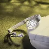 Rund romantisk rosblomma för älskare armband armband trendiga öppna manschett justerbara bröllop armband armband kvinnsmycken gåva