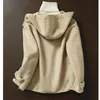 Women's Wool & Blends Hand Sewn Tweed Coat 2022 Autumn Winter Wear Casual Hooded Women B032 Bery22