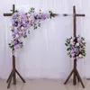 Decoratieve bloemen kransen 50cm bruiloft bloem muur rij pografische display levering zijden pioenrozen rose kunstmatige decor ijzeren boog achtergrond