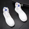 Designer High Top Men Casual Tenis Shoes Fashion Thick Bottom Soe Up Trainers Man White Rubber Breattable Sneakers X80