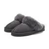 pantoufle d'hiver classique hommes femmes diapositives triple noir gris marron foncé violet dames gril pantoufles de neige