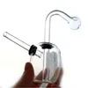 Mini Glas Ölbrenner Bong Shisha Wasserpfeifen tragbare dicke Pyrex Clear Heady Recycler Dab Rig Handbongs zum Rauchen mit Öltopf