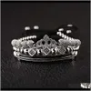 Inne bransoletki Biżuteria Dostawa 2021 Sprzedaż mikro inkrustowani korona trzyczęściowa miłośnicy bransoletki eynqt