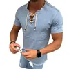 Весна Летняя мужская одежда джинсовая синяя футболка с коротким рукавом стройная фитнес спортивные топы длинная мужская рубашка My387 210716