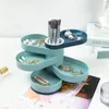 Storage Boxes & Bins Dressing Table Rotating Jewelry Box Makeup Brush Holder 4 Drawer Earring Necklace Rings Plastic Case Tray Large Cosmeti
