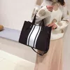 HBP Non- Women's briefcase ol professional business commuting stripe simple square canvas bag single shoulder sport.0018