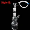 Narghilè in vetro da 10 mm 14 mm TWO USE Pipa da fumo MINI Bong Fumo Shisha Tubi in vetro usa e getta Bruciatore a nafta Accessori per ciotole di tabacco Raccoglitori di cenere Percolatore Gorgogliatore NUOVO tipo