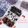 100/125 stks repalcable spijkerbestanden schuren band # 80 # 120 # 180 Zebra zandring bit voor manicure pedicure nagels boormachine NAD031