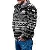 Mäns Jackor Vinter Sherpa Fleece Sweater Plus Storlek 2XL Fluffy Pullover Plaid Warm Streetwear Teddy Tröjor Män