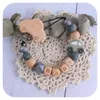 Pacifiers# Personalised Name Dummy Clip Wooden Beads Teether Holder Chewing Necklace Pendant Custom Teething Pacifier Nipple3123