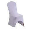 2021 Hotel Seat Chair Cover Stretch Elastische Universele Witte Spandex Bruiloft Stoel Cover voor bruiloften Party Banket Hotel Lycra Chair Cover