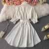 Summer Dress Fashion Casual Half Sleeve Mini Shirt Women Korean Office Lady Work Wear Robe Femme Vestidos 210514