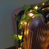 Couronnes de fleurs décoratives 2m plante artificielle LED chaîne lumière feuille verte lierre vigne pour la maison de mariage décor lampe bricolage suspendu jardin noël