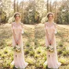 2021 cinghia spaghetti cinghia sexy blush rosa in chiffon da damigella d'onore abiti lunghi arti bohémien Beach Maid of Honor Maxi MAXI MAXI MAXI Custom Fated Economico