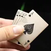 Lighter Forged Light Playing Cards Butane Windproof Metal Lighter Metal Funny Toy Men's Creative Turbine Jet Torch