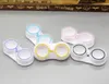 many colors Contacts Lens Case Holder Plastic Objective Travel Portable boxes Storage Container Colorful Eye Box