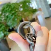 12 Styles Leather Pattern Key Chain Decor Buckle Lovers Car Keychain Handmade Designers Keychains for Women Men Bag Pendant Accessories