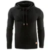 Våren män hooded långärmad hoodies varm solid hooded tröja fitness hoodies män tye färg sweatshirt 210515