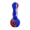 Silicone Bong Pipe Smoking Tobacco Bongs With Bee Patter Non-stick Durable Portable Herb Water Pipes