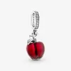 100% 925 Sterling Silver Murano Glass Red Apple Dangle Charms Fit Original European Charm Bracelet Fashion Women Wedding Engagement Jewelry Accessories